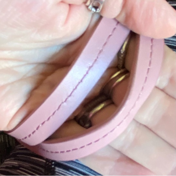 Kate Spade Karla Pink leather Tote Bag with glitter bow hang tag NWOT - Picture 5 of 11